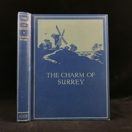 1929年 萨里郡风景画集 24幅铅笔手绘插图 漆布精装16开 商品图0