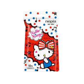 【长江外运】妮飘湿纸巾hello kitty袋装湿巾 独立片装湿巾10片*3