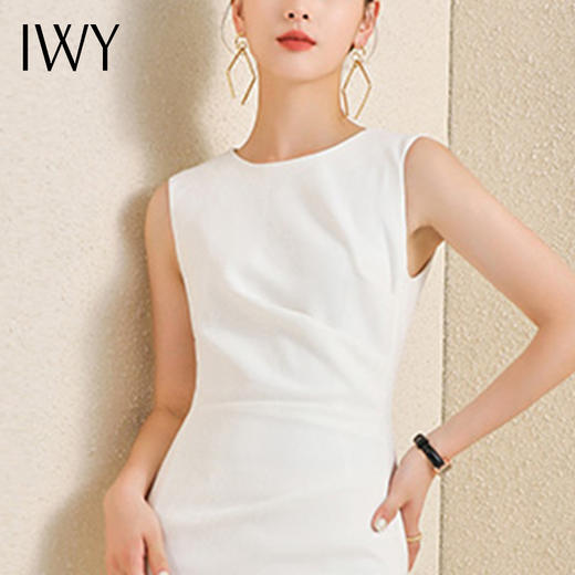 IWY/白色西装连衣裙女神范时尚修身名媛高端职业套裙气质正装 NQ620-W 商品图4