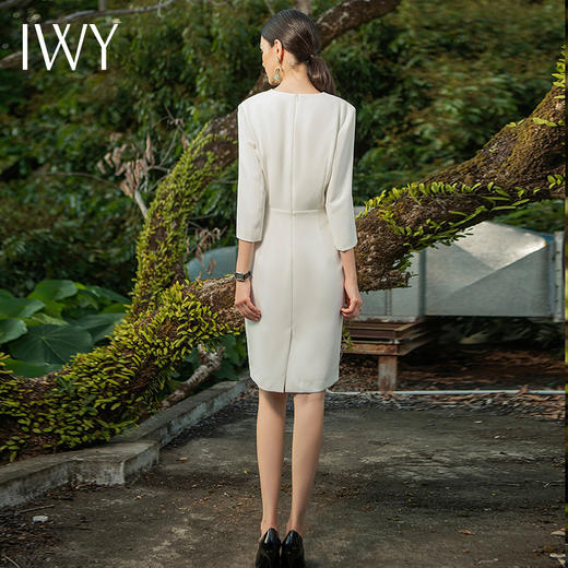 IWY/职业套装女五分袖轻熟风通勤正装裙气质时尚正式工作服连衣裙 NQ528-W 商品图3