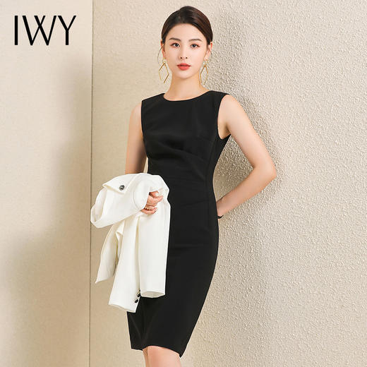 IWY/售楼部工作服女连衣裙修身名媛面试正装气质高端职业套裙 NQ620 商品图0