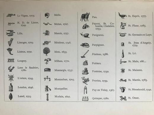 1899年 法国金银器皿标记手册 漆布精装大32开 商品图10
