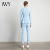 IWY/蓝色长袖款西装时尚套装套裤女两粒扣休闲时尚职业装高端 C11301+P10223L 商品缩略图3