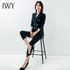 IWY/高端职业套装女长袖双排扣西装经典藏蓝商务套裤职场正装NCP10433 商品缩略图3