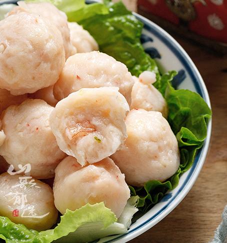 【山歌郁选】手打虾丸  90%都是深海鲜虾肉，货真价实掰开可见虾肉纤维！脆爽弹牙、鲜嫩多汁~ 商品图1