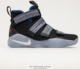 耐克NIKE Lebron SOLDIER XI松紧绷带魔术贴中帮詹姆斯士兵实战篮球鞋