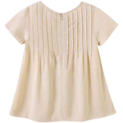 英氏-童衣类（夏）E1外着英梭短袖连衣裙杏100CM 商品图4