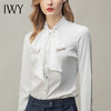 IWY/白色职业衬衫套裤蝴蝶结小众设计时尚气质两件套办公服OL名媛 B180+P10345 商品缩略图4
