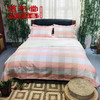 （乡村振兴商品）百布堂纯棉养生棉凉席三件套 轻奢风（粉白格） 商品缩略图3