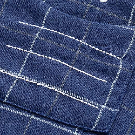 I'd爱帝男士梭织纯棉长袖睡衣刺绣字母居家服套装 商品图3