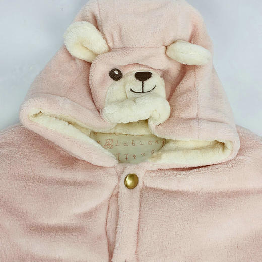 拉比-寝具类（冬）C9绒绒熊头披风（礼盒）玫瑰 商品图4