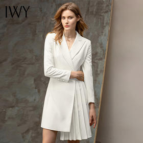 白色职业连衣裙套装小众设计优雅时髦轻奢办公高级工装气质