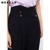 NEELLY纳俪新款西装裤女高腰直筒宽松垂感黑色烟管裤显瘦休闲裤N21071H01028 商品缩略图2