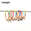 Tinklylife RAINBOW系列真皮拼绳彩虹项圈 商品缩略图1