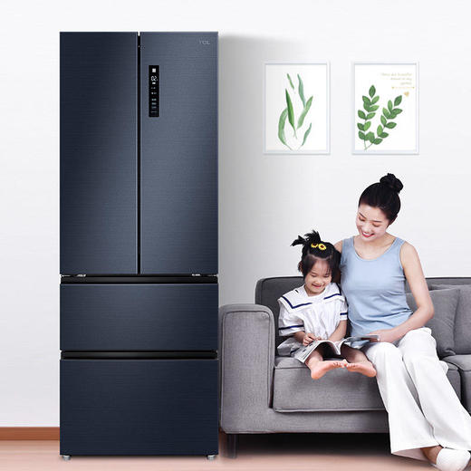 【TCL冰箱】TCLBCD-435WEPZ50烟墨蓝435升变频养鲜风冷法式多门冰箱 商品图4