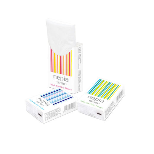 【长江外运】妮飘迷你纸手帕餐巾纸便携装（彩条）3层*10抽*10包 商品图2