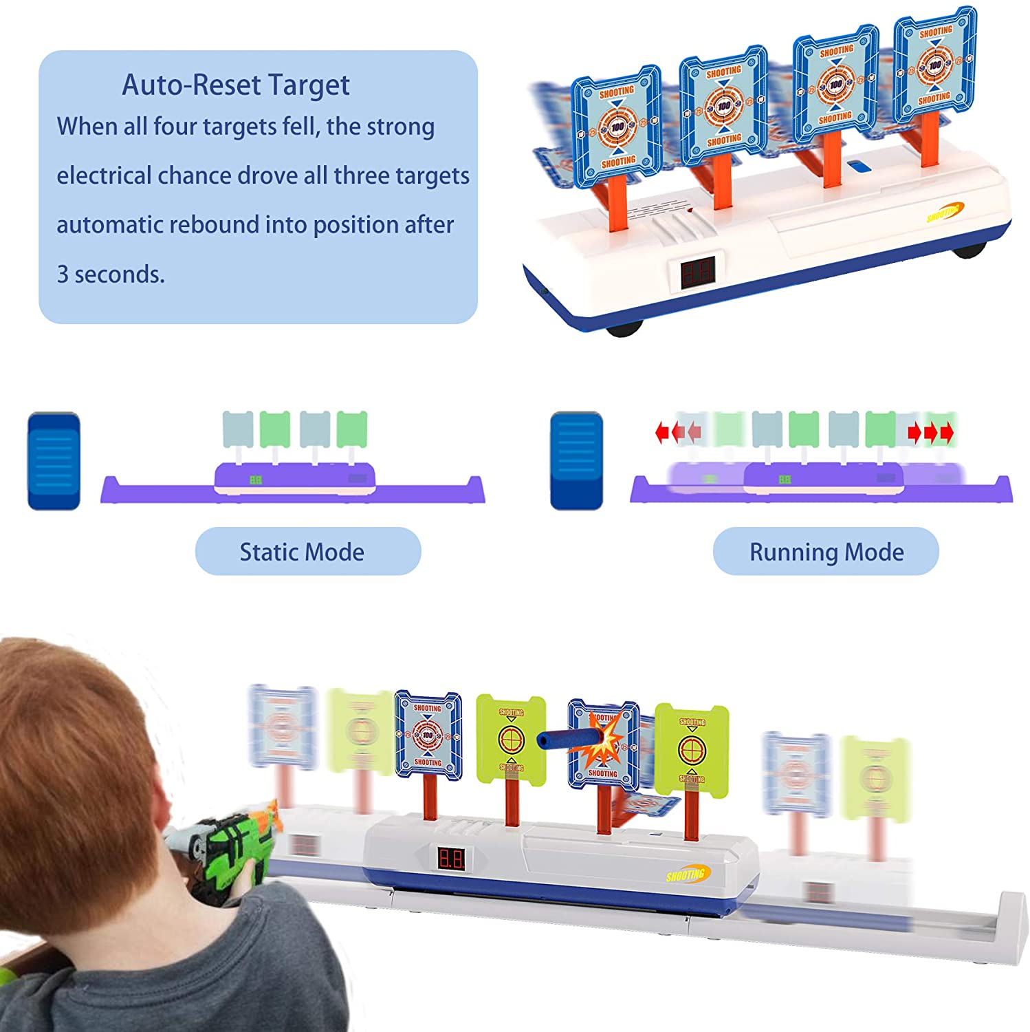 Floating Moving Targets Electronic Auto Running Shooting Targets for N