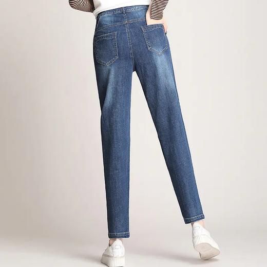 PX-KPND1910新款时尚气质宽松高腰弹力九分哈伦牛仔裤 商品图3