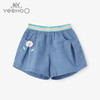 英氏-童衣类（夏）E1英梭短裤褪色蓝100CM 商品缩略图0