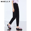 NEELLY纳俪新款西装裤女高腰直筒宽松垂感黑色烟管裤显瘦休闲裤N21071H01028 商品缩略图1