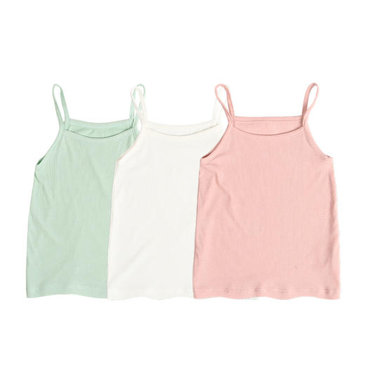 拉比-童衣类（夏）C9绚丽吊带背心米白 商品图3