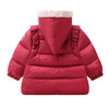 拉比-童衣类（冬）C9国风羽绒可脱帽中褛枣红 商品缩略图2
