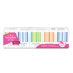 【长江外运】妮飘迷你纸手帕餐巾纸便携装（彩条）3层*10抽*10包