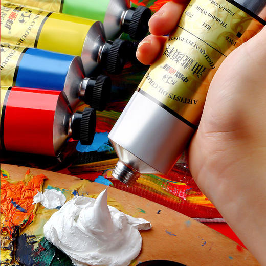 中盛画材 油画颜料工具材料油墨燃料染料美术绘画写生颜料170ml常用色 商品图3