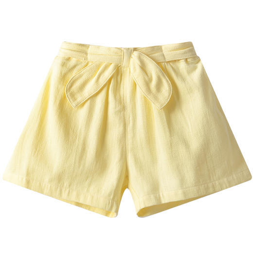 拉比-童衣类（夏）C9绚丽蝴蝶结短裤黄色 商品图0