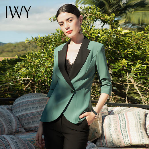 IWY/高端职业装女套装时尚干练气质工作服修身商务西装公务员面试正装NC1249+P433-B 商品图0