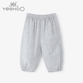 英氏-童衣类（夏）E1英梭长裤 花灰100CM