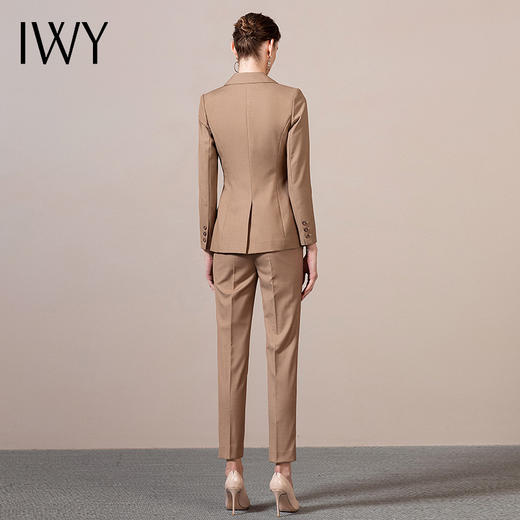 IWY/卡其职业西装套装女时尚大码工作服商务总裁修身正装OL 193077C1+P1 商品图3