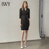 IWY/黑色经理职业装工作服女时尚气质套裙设计感西装套装ol通勤装 C10408+S10407黑色 商品缩略图2