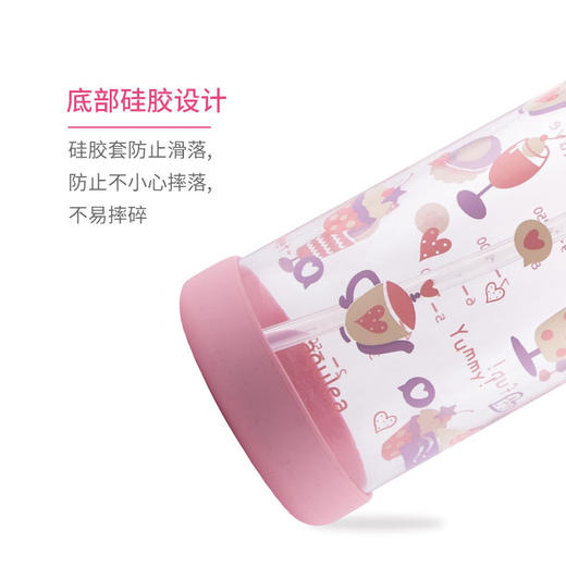 Richell利其尔2020新款儿童大容量水杯吸管杯畅饮杯直饮杯450ml 商品图3