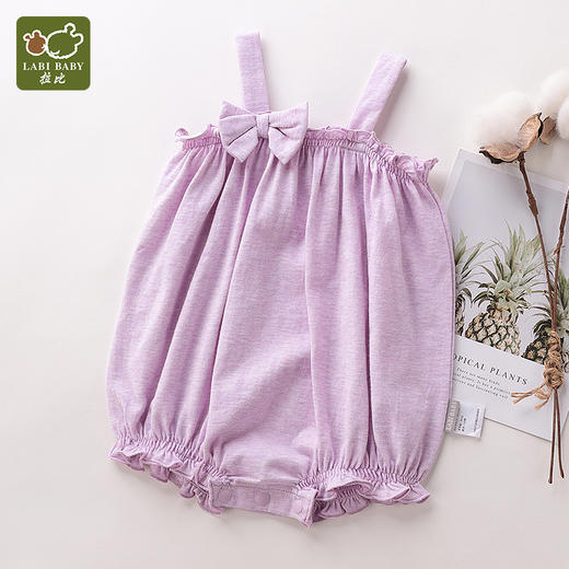 拉比-童衣类（夏）C9绚丽吊带连体衣浅蓝 商品图2