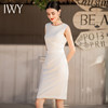 IWY/气质简约白色无袖连衣裙女时尚韩版百搭西装套裙修身OL职业工作服Q620-W 商品缩略图1