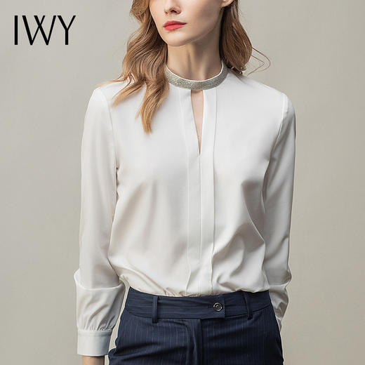 IWY/衬衫职业套装女高端气质长袖工作服时尚优雅名媛商务套裤 B11234+P10345 商品图4