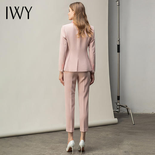 IWY/粉色西服套装女时尚职业装气质女神范商务工作服播音主持正装 CP11110粉色 商品图3