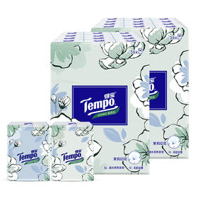 得宝（Tempo） 纸巾茉莉花味手帕纸4层72包 纸巾小包便携装手帕纸餐巾纸（新旧包装随机发货/旧包装无印花）