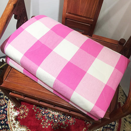 （乡村振兴商品）百布堂纯棉粗布养生夏凉被（粉红格） 商品图1