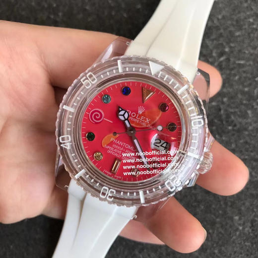 GR-Factory 2021新款🔥PHANTOMLAB&ROLEX联名力作水晶系列腕表来袭！颠覆传统概念！采用PMMA水晶材质！3135蓝游丝机芯！市场好的泰国进口橡胶表带，永不变黄 商品图4