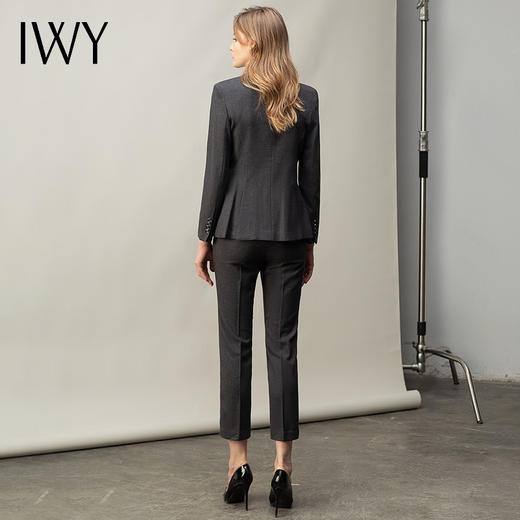 IWY/灰色西服套装女英伦风面试工作服OL休闲职业装高端小西装正装 CP11101灰色 商品图3