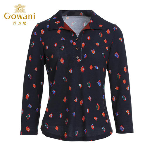 乔万尼春装新款女上衣衬衣领设计亲肤弹力修身百搭EI3C116 商品图4