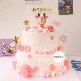 萌小鹿｜卡通双层蛋糕