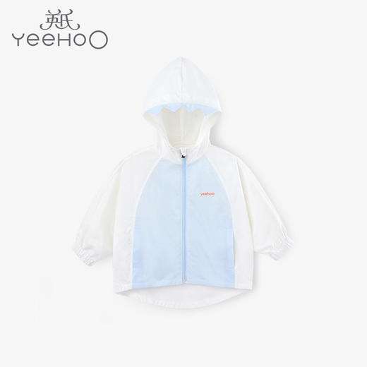 英氏-童衣类（夏）E1外着英梭短帽外套白110CM 商品图0