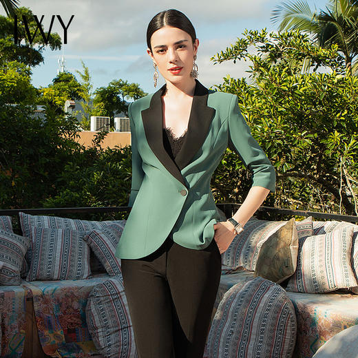 IWY/高端职业装女套装时尚干练气质工作服修身商务西装公务员面试正装NC1249+P433-B 商品图1