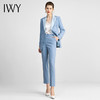 IWY/蓝色高端名媛职业套装时尚韩版商务主持人艺考播音正装工作服 213128C1+P1 商品缩略图3