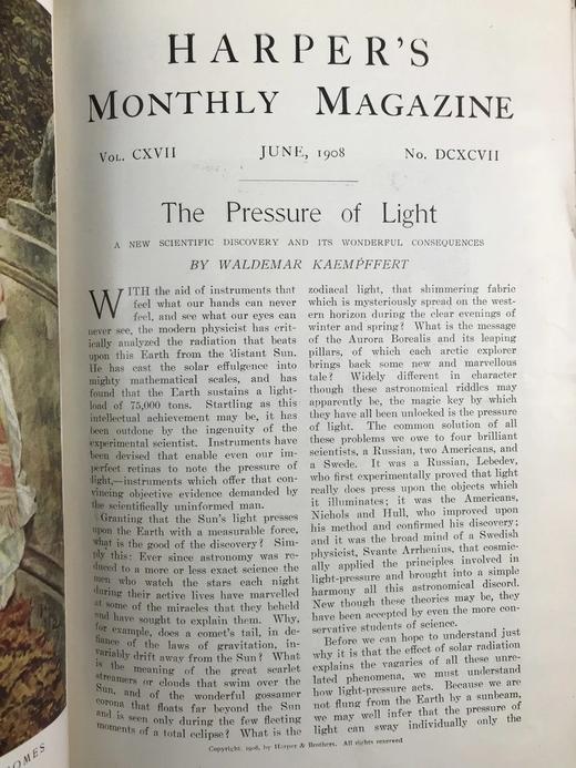 1908年6月-11月 哈泼斯杂志 数百幅插图 皮装18开 商品图3