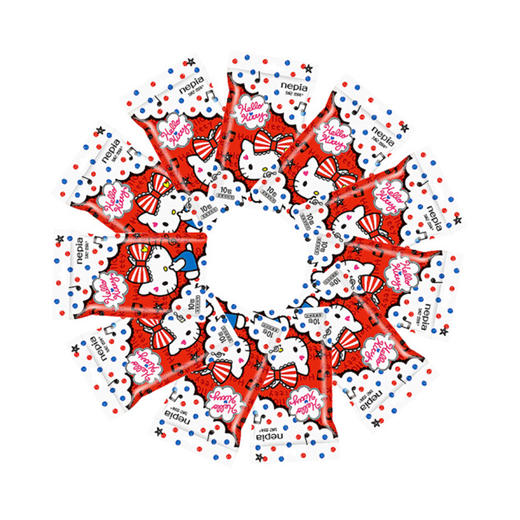 【长江外运】妮飘湿纸巾hello kitty袋装湿巾 独立片装湿巾10片*3 商品图4