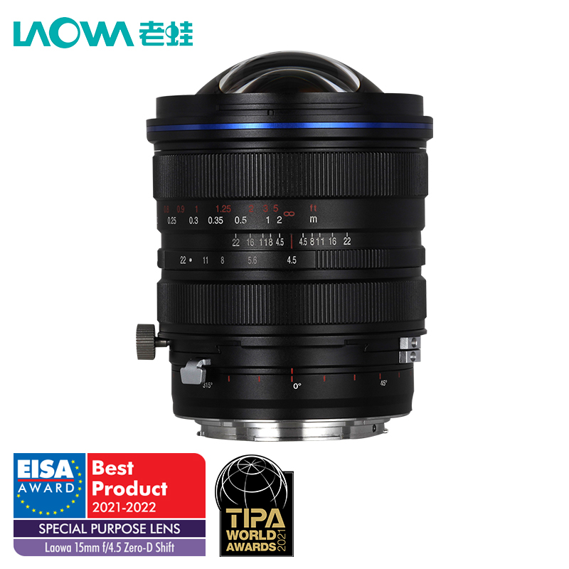 老蛙 FF S 15mm F 4.5 W-Dreame 全画幅移轴镜头 篮圈 5片光阑叶片